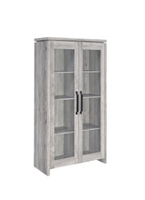 Load image into Gallery viewer, Alejo 2-door Tall Cabinet Grey Driftwood