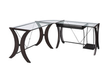 Load image into Gallery viewer, Monterey 3-piece L-shaped Computer Desk Set Cappuccino