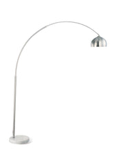 Load image into Gallery viewer, Krester Arched Floor Lamp Brushed Steel and Chrome
