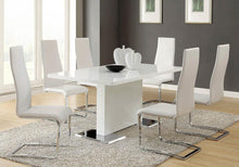 Load image into Gallery viewer, Anges T-shaped Pedestal Dining Table Glossy White