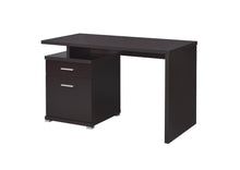 Load image into Gallery viewer, Irving 2-drawer Office Desk with Cabinet Cappuccino