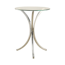 Load image into Gallery viewer, Eloise Round Accent Table with Curved Legs Chrome