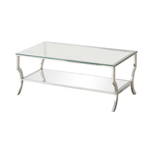 Load image into Gallery viewer, Saide Rectangular Coffee Table with Mirrored Shelf Chrome