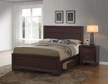 Load image into Gallery viewer, Kauffman California King, Eastren king, & Queen Storage Bed Dark Cocoa