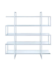 Load image into Gallery viewer, Elmer 5-shelf Bookcase Chrome and Clear