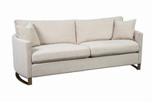 Load image into Gallery viewer, Corliss Upholstered Arched Arms Sofa Beige