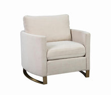 Load image into Gallery viewer, Corliss Upholstered Arched Arms Chair Beige