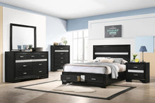 Load image into Gallery viewer, Miranda Full & Twin Storage Bed Black