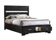 Load image into Gallery viewer, Miranda Full & Twin Storage Bed Black