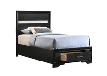 Load image into Gallery viewer, Miranda Full & Twin Storage Bed Black