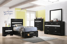 Load image into Gallery viewer, Miranda Full & Twin Storage Bed Black