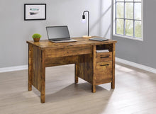 Load image into Gallery viewer, Delwin Lift Top Office Desk with File Cabinet Antique Nutmeg
