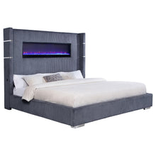 Load image into Gallery viewer, Tisdall California King, E.King & Queen Bed Grey, Black & Queen