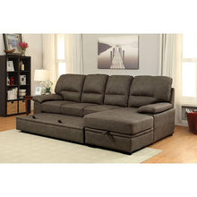 Load image into Gallery viewer, ALCESTER Brown & Gray Sectional w/ Sleeper, Ash