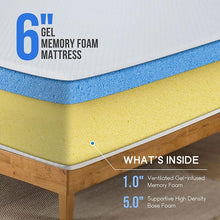 Load image into Gallery viewer, Artemisia 6" Full Memory Foam Mattress