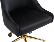 Load image into Gallery viewer, Karina Black Velvet Office Chair