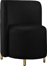 Load image into Gallery viewer, Rotunda Black Velvet Accent Chair
