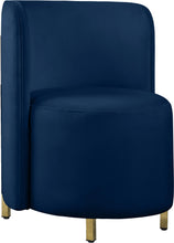 Load image into Gallery viewer, Rotunda Navy Velvet Accent Chair