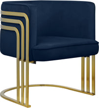 Load image into Gallery viewer, Rays Navy Velvet Accent Chair