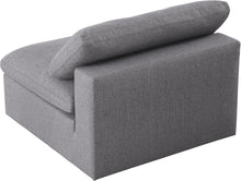 Load image into Gallery viewer, Serene Grey Linen Fabric Deluxe Cloud Armless Chair