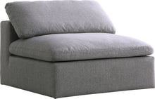 Load image into Gallery viewer, Serene Grey Linen Fabric Deluxe Cloud Armless Chair