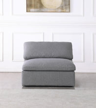 Load image into Gallery viewer, Serene Grey Linen Fabric Deluxe Cloud Armless Chair