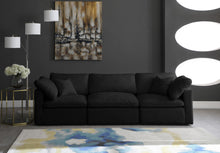 Load image into Gallery viewer, Plush Black Velvet Standard Cloud Modular Sofa