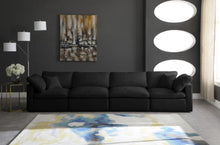 Load image into Gallery viewer, Plush Black Velvet Standard Cloud Modular Sofa