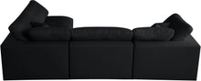 Load image into Gallery viewer, Plush Black Velvet Standard Cloud Modular Sectional