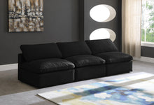 Load image into Gallery viewer, Plush Black Velvet Standard Cloud Modular Sofa