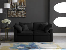 Load image into Gallery viewer, Plush Black Velvet Standard Cloud Modular Sofa