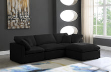 Load image into Gallery viewer, Plush Black Velvet Standard Cloud Modular Sectional
