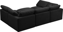 Load image into Gallery viewer, Plush Black Velvet Standard Cloud Modular Sectional