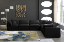 Load image into Gallery viewer, Plush Black Velvet Standard Cloud Modular Sectional