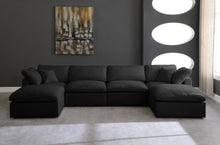 Load image into Gallery viewer, Plush Black Velvet Standard Cloud Modular Sectional