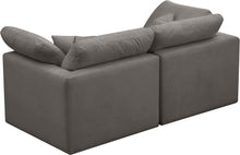Load image into Gallery viewer, Plush Grey Velvet Standard Cloud Modular Sofa