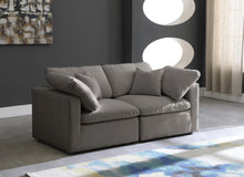 Load image into Gallery viewer, Plush Grey Velvet Standard Cloud Modular Sofa