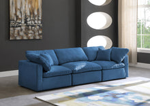 Load image into Gallery viewer, Plush Navy Velvet Standard Cloud Modular Sofa