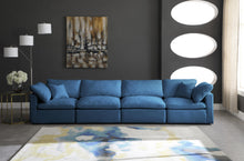 Load image into Gallery viewer, Plush Navy Velvet Standard Cloud Modular Sofa