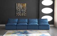 Load image into Gallery viewer, Plush Navy Velvet Standard Cloud Modular Sofa