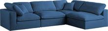Load image into Gallery viewer, Plush Navy Velvet Standard Cloud Modular Sectional