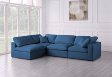 Load image into Gallery viewer, Plush Navy Velvet Standard Cloud Modular Sectional