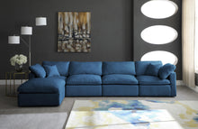 Load image into Gallery viewer, Plush Navy Velvet Standard Cloud Modular Sectional