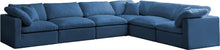 Load image into Gallery viewer, Plush Navy Velvet Standard Cloud Modular Sectional