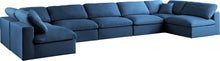 Load image into Gallery viewer, Plush Navy Velvet Standard Cloud Modular Sectional