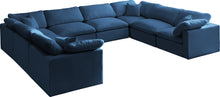 Load image into Gallery viewer, Plush Navy Velvet Standard Cloud Modular Sectional