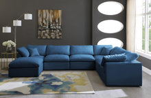 Load image into Gallery viewer, Plush Navy Velvet Standard Cloud Modular Sectional