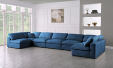 Load image into Gallery viewer, Plush Navy Velvet Standard Cloud Modular Sectional