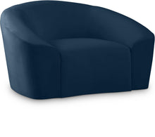 Load image into Gallery viewer, Riley Navy Velvet Chair