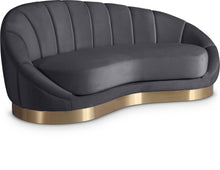 Load image into Gallery viewer, Shelly Grey Velvet Chaise